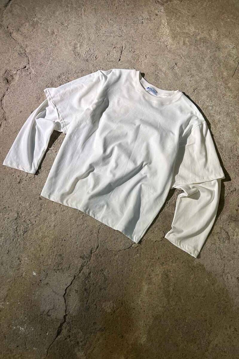 Ekru Layered Long Sleeve Tee - SOLDOUT (1)