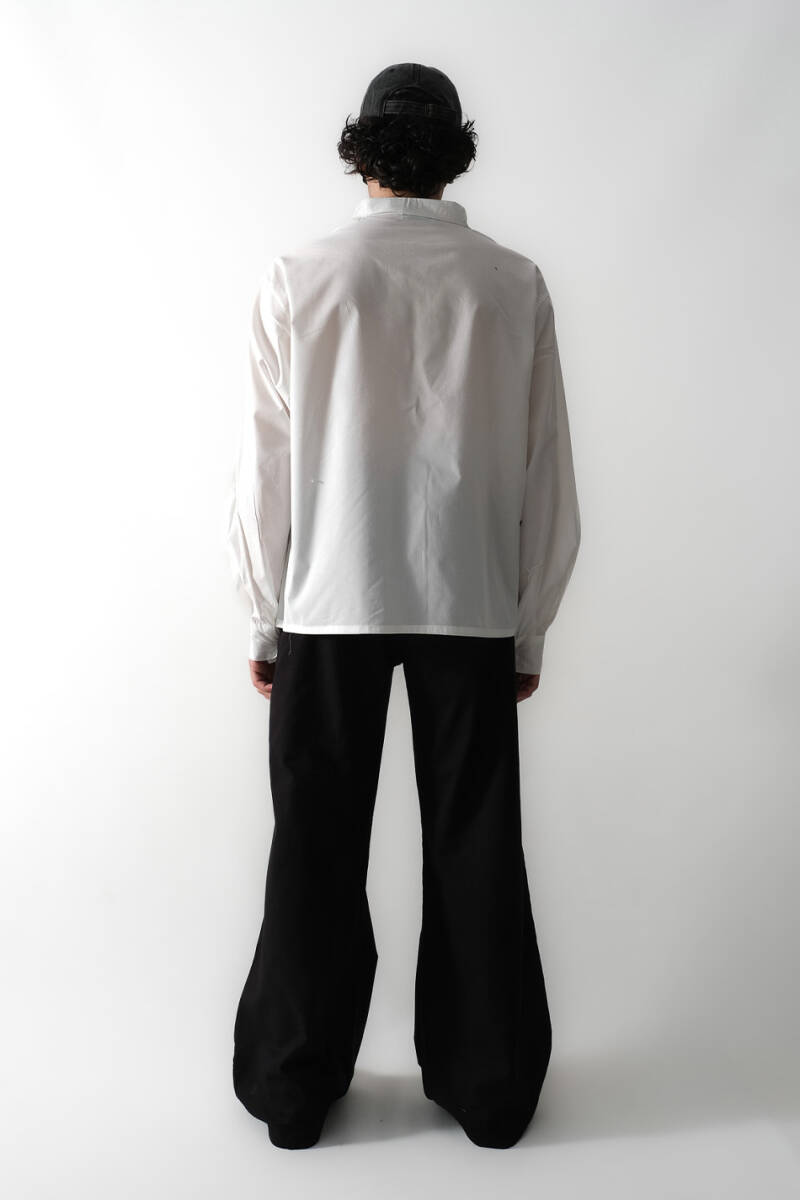 Ekru Oversize Gömlek - 4