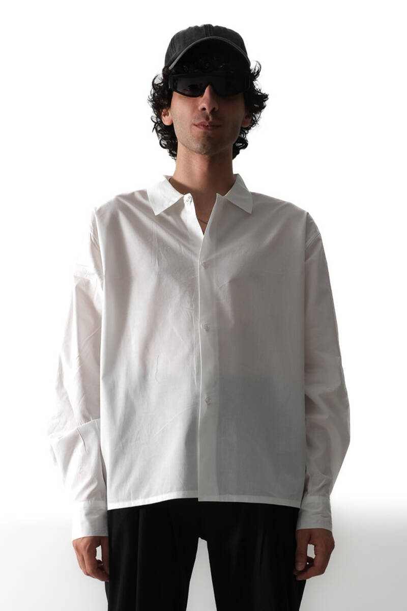 Ekru Oversize Gömlek 
