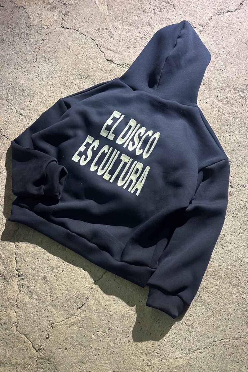 El Disco Lacivert Oversize Boxy Fit Hoodie - 2
