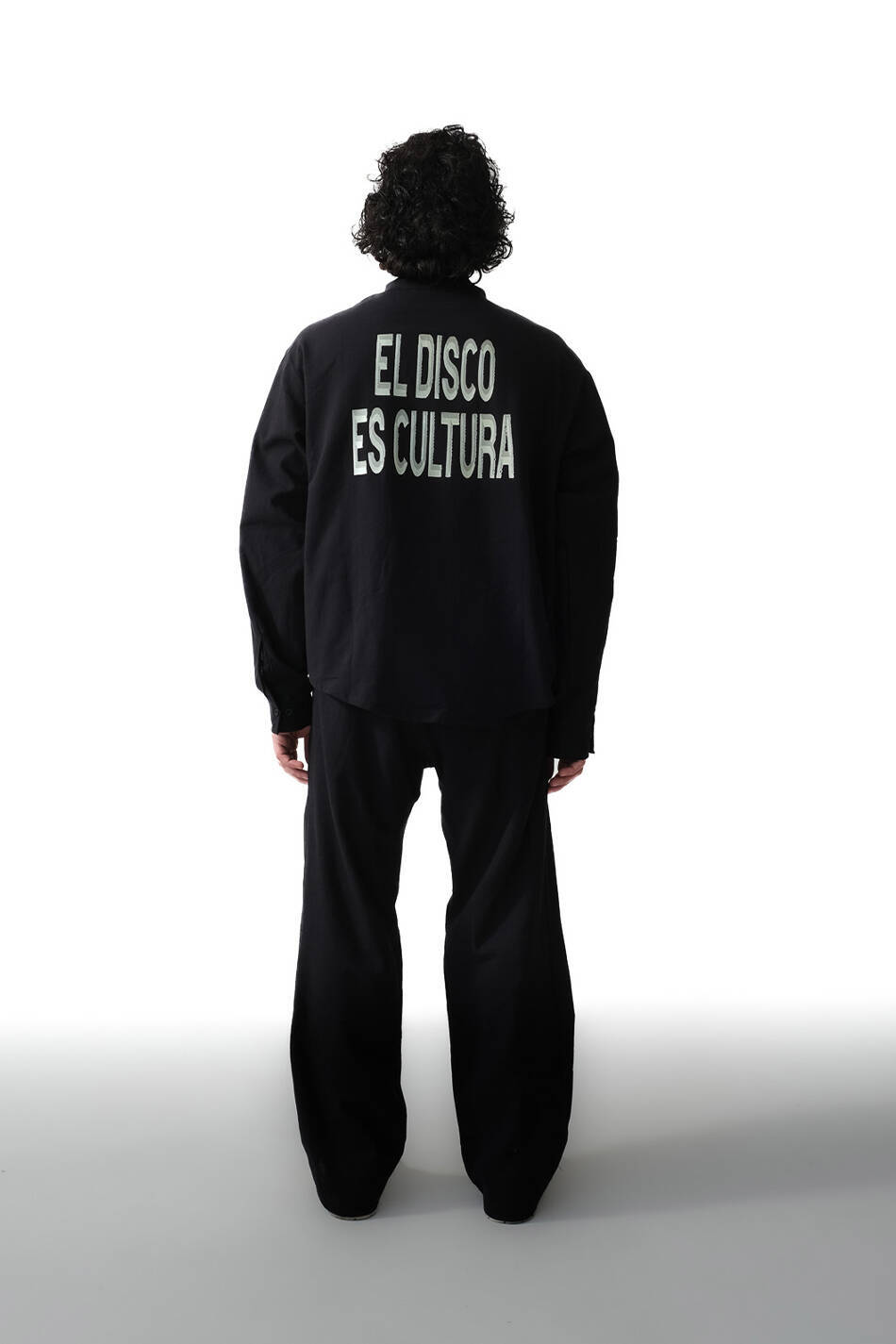 El Disco Siyah Oversize %100 Pamuk İnce Gömlek - 2