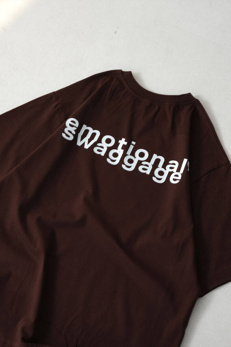 Emotional Swaggage Baskılı Acı Kahve Oversize Tişört - 2
