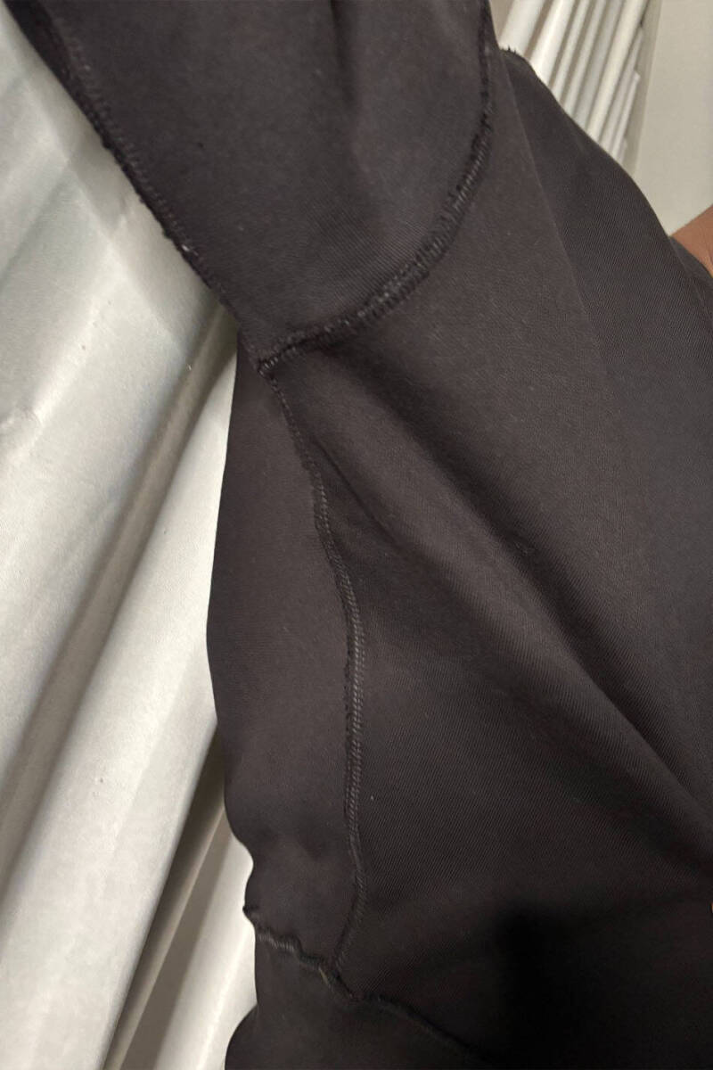 Extra Oversize Siyah Heavyweight Sweatshirt - 5