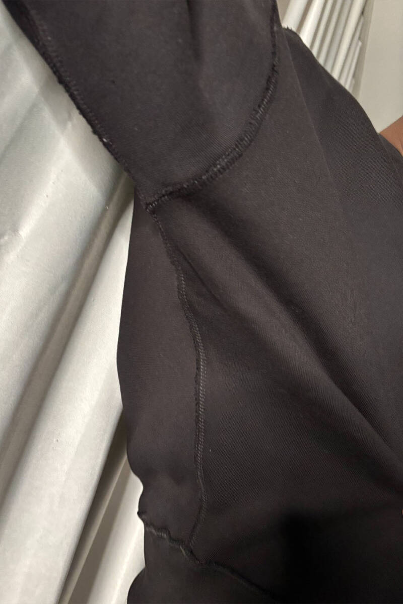 Extra Oversize Siyah Heavyweight Sweatshirt - 5