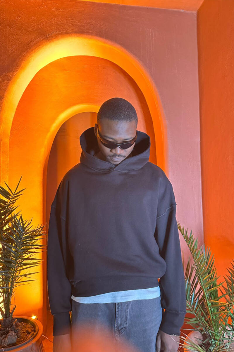 Extra Oversize Siyah Heavyweight Hoodie - 1
