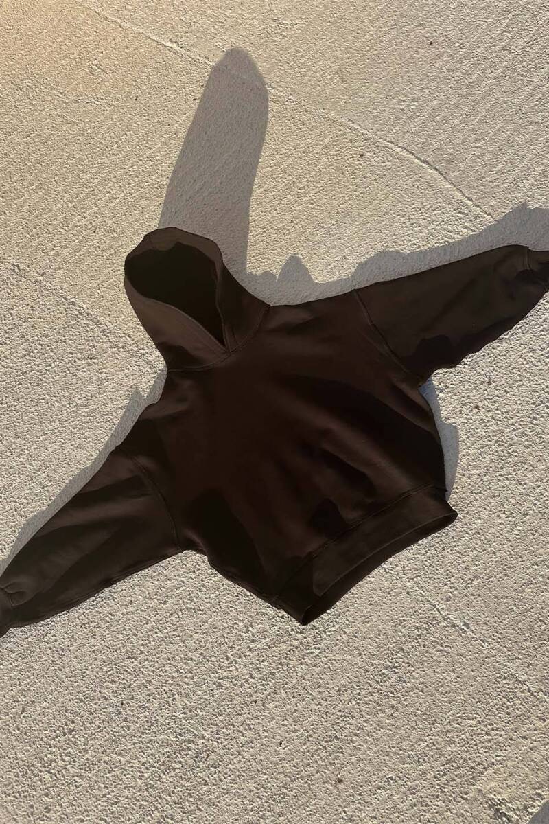 Extra Oversize Siyah Heavyweight Hoodie - 9