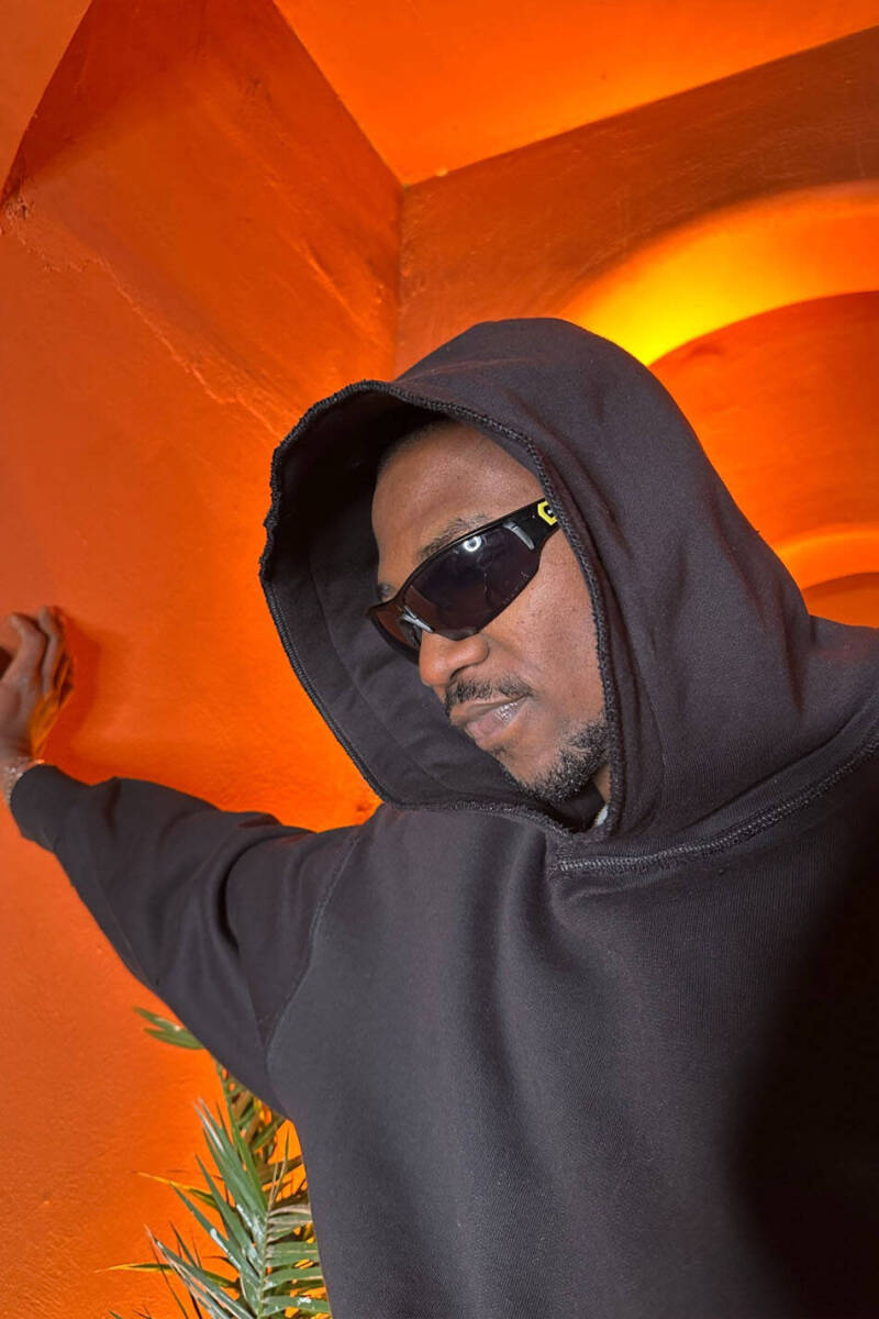 Extra Oversize Siyah Heavyweight Hoodie - 5