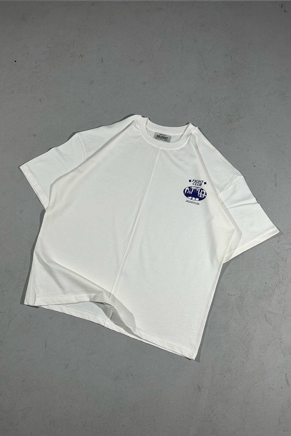 Fight Club Baskılı Dikiş Detaylı Oversize Tişört - 3