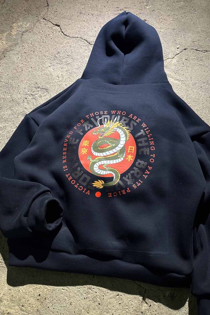 Fortune Lacivert Oversize Boxy Fit Hoodie - 2