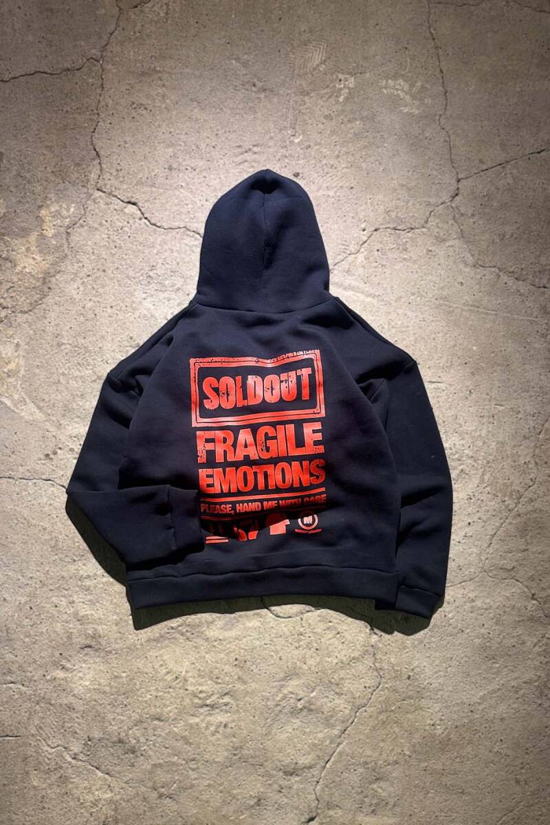 Fragile Emotions Lacivert Oversize Boxy Fit Hoodie - SOLDOUT