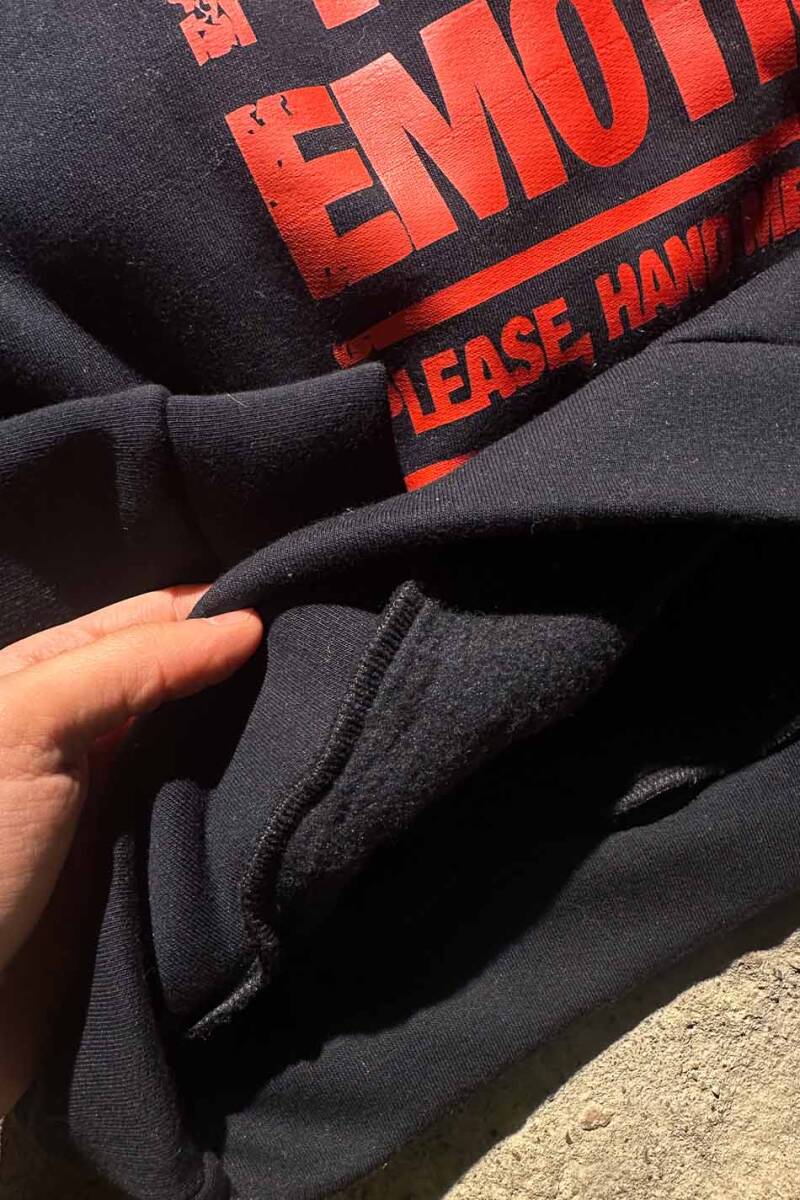 Fragile Emotions Lacivert Oversize Boxy Fit Hoodie - 3