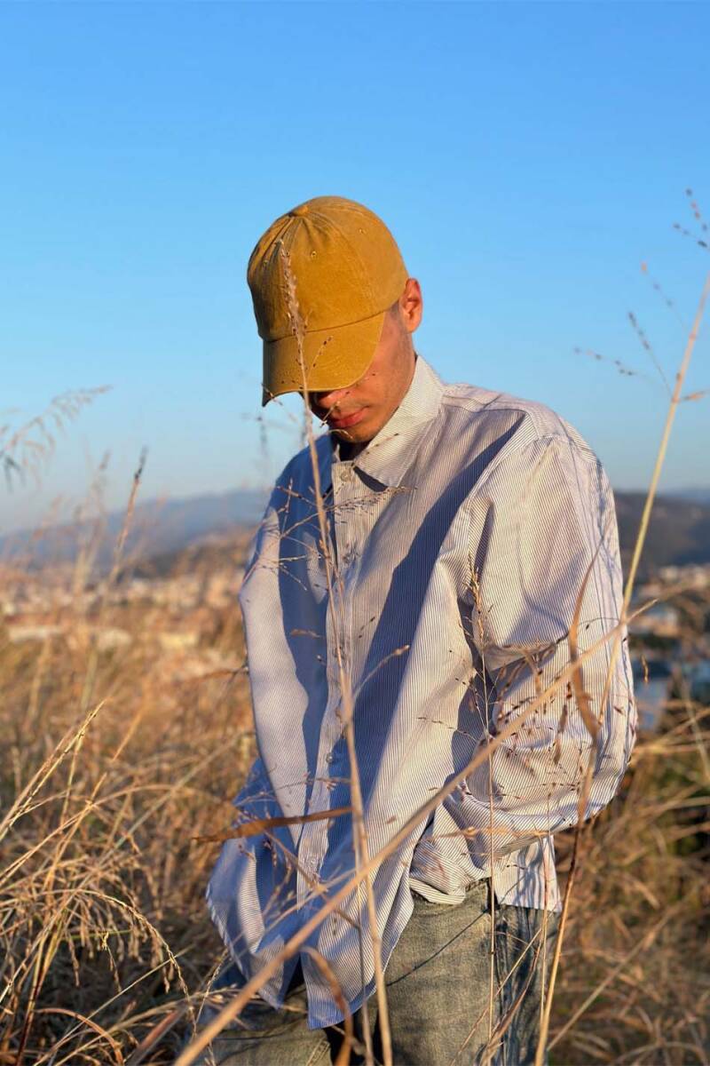 Athleisure İnce Mavi Çizgili Oversize Gömlek - 2