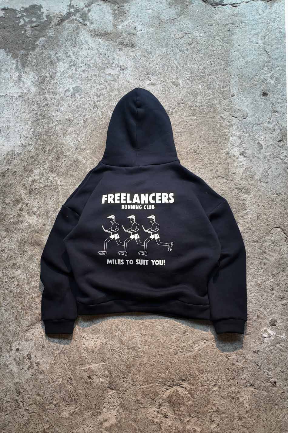 Freelancers Lacivert Oversize Boxy Fit Hoodie - SOLDOUT