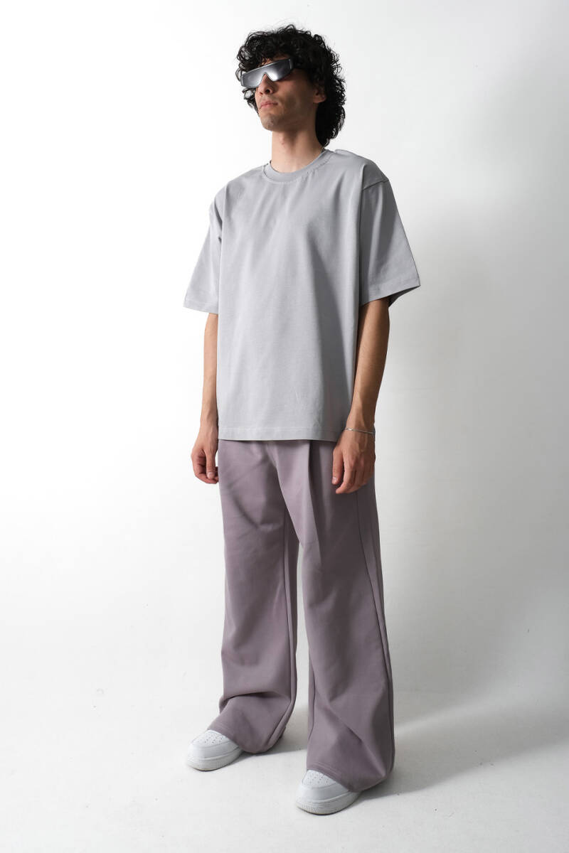 Fuck Nudes Gri Oversize Tişört - 5