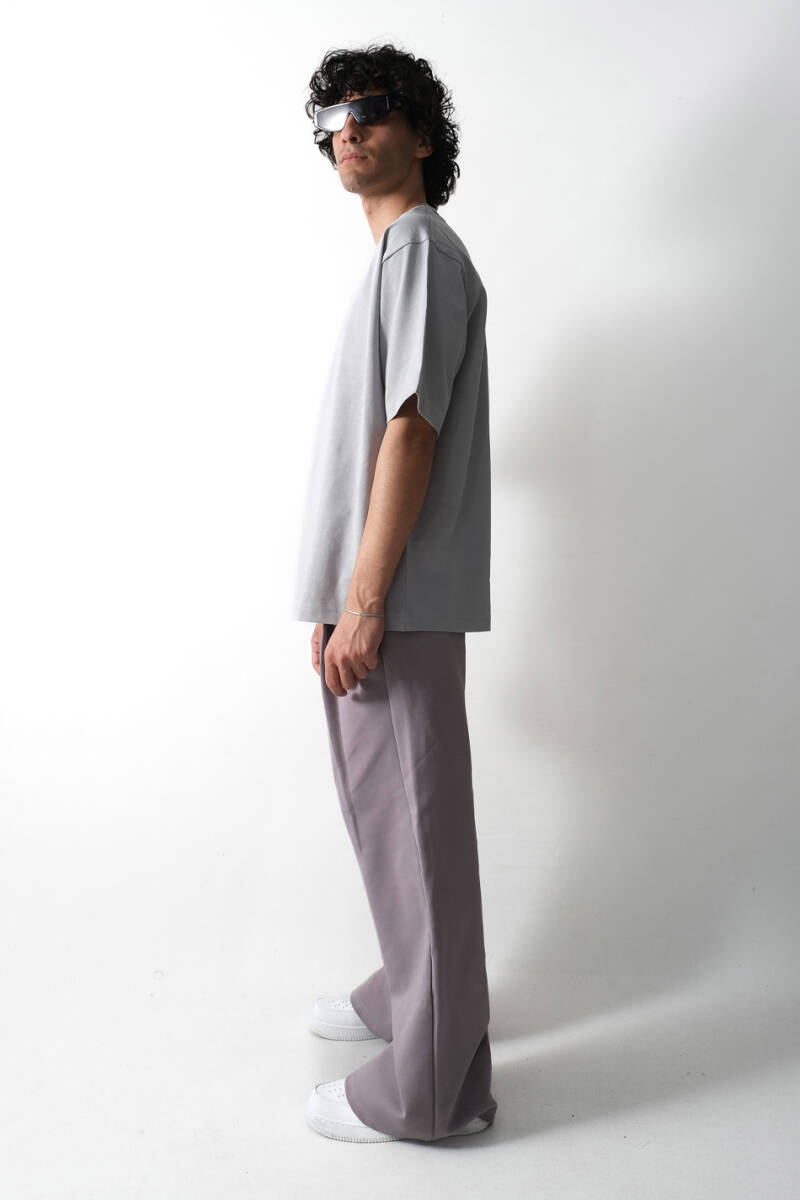 Fuck Nudes Gri Oversize Tişört - 6