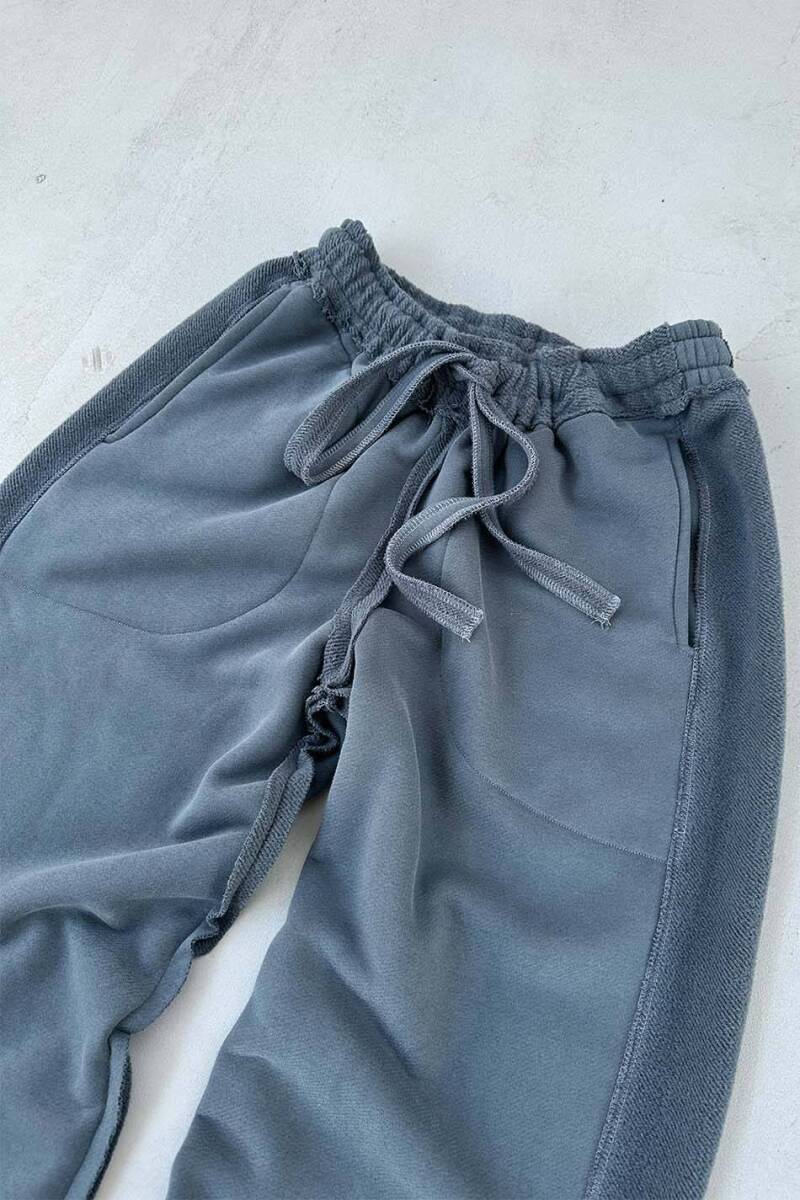 Füme Ters Kumaş Detaylı Baggy Eşofman - 4