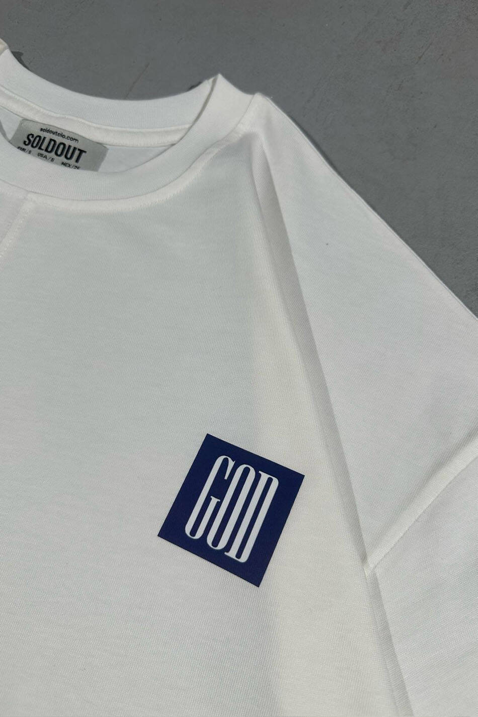 God Baskılı Dikiş Detaylı Oversize Tişört - SOLDOUT