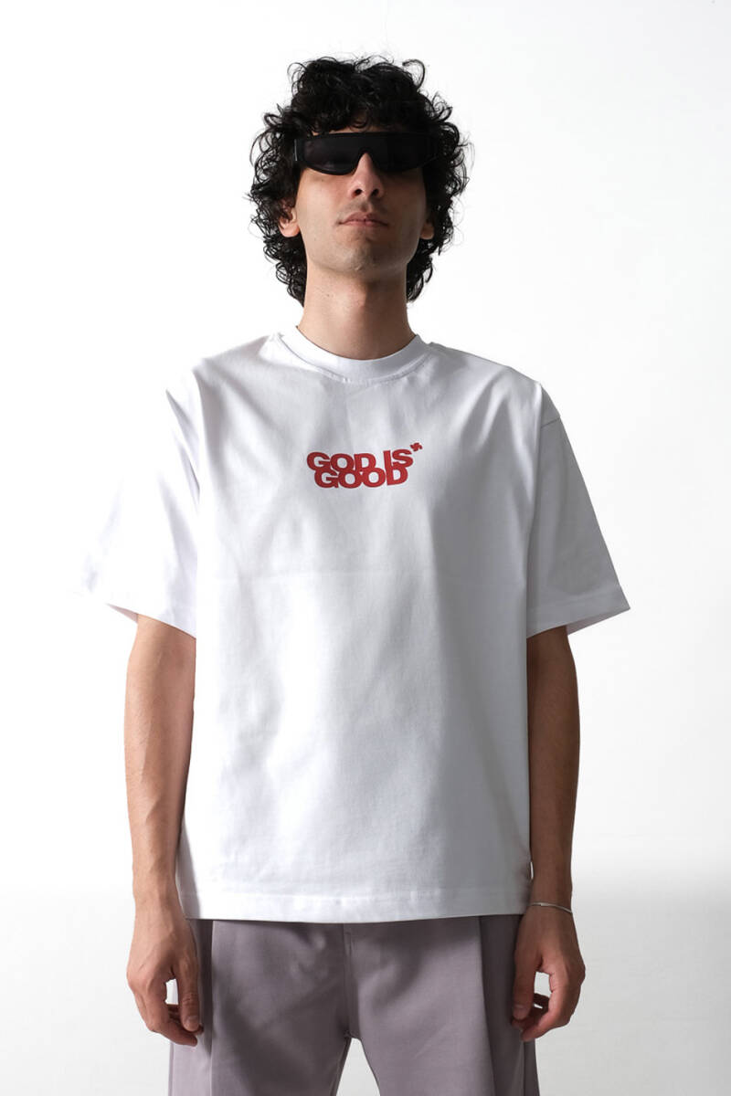 God is Good Heavyweight Oversize Tişört - 1