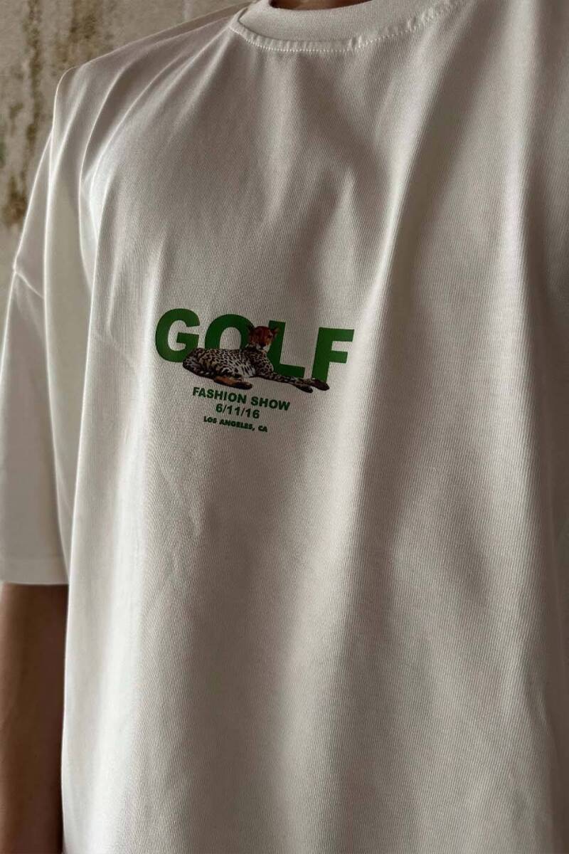Golf Baskılı Oversize Tişört - 2