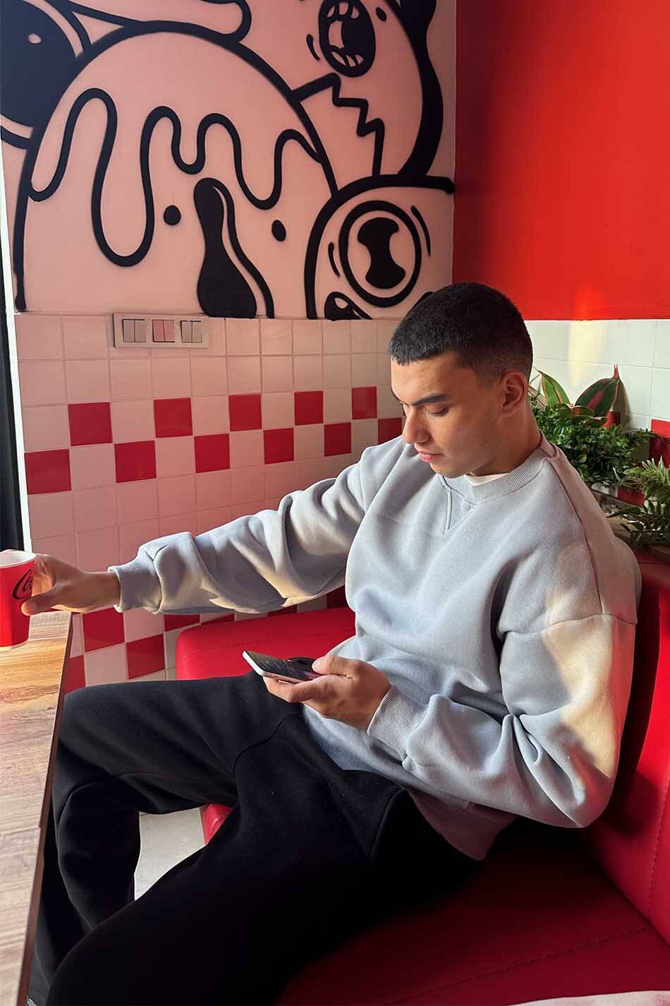 Gri Oversize Sweatshirt - SOLDOUT