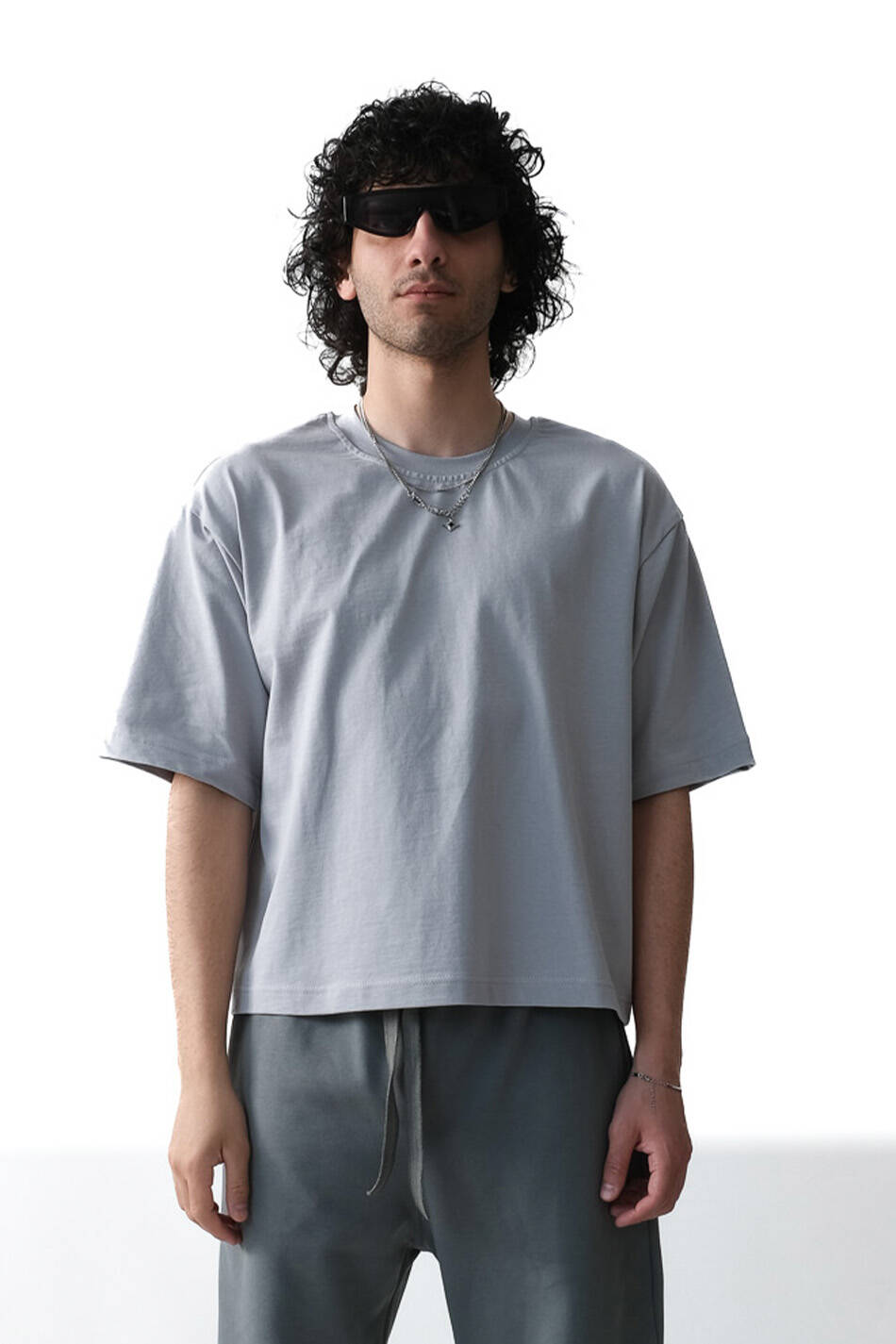Gri Boxy Fit Tişört - SOLDOUT