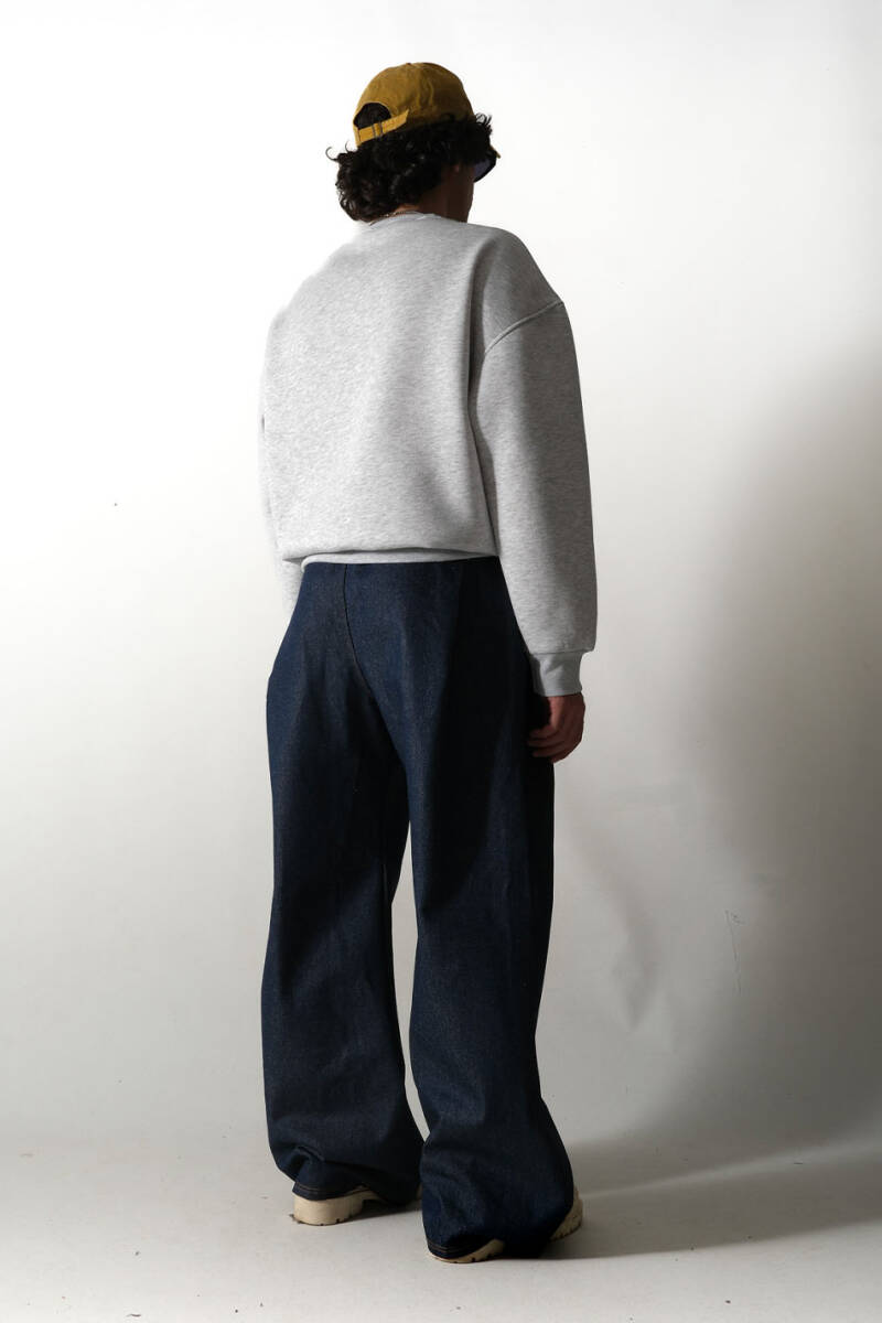 Gri Melanj Oversize Boxy Fit Sweatshirt - 5