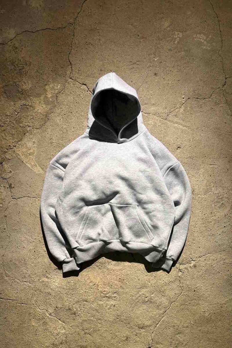 Gri Melanj Oversize Boxy Fit Hoodie 