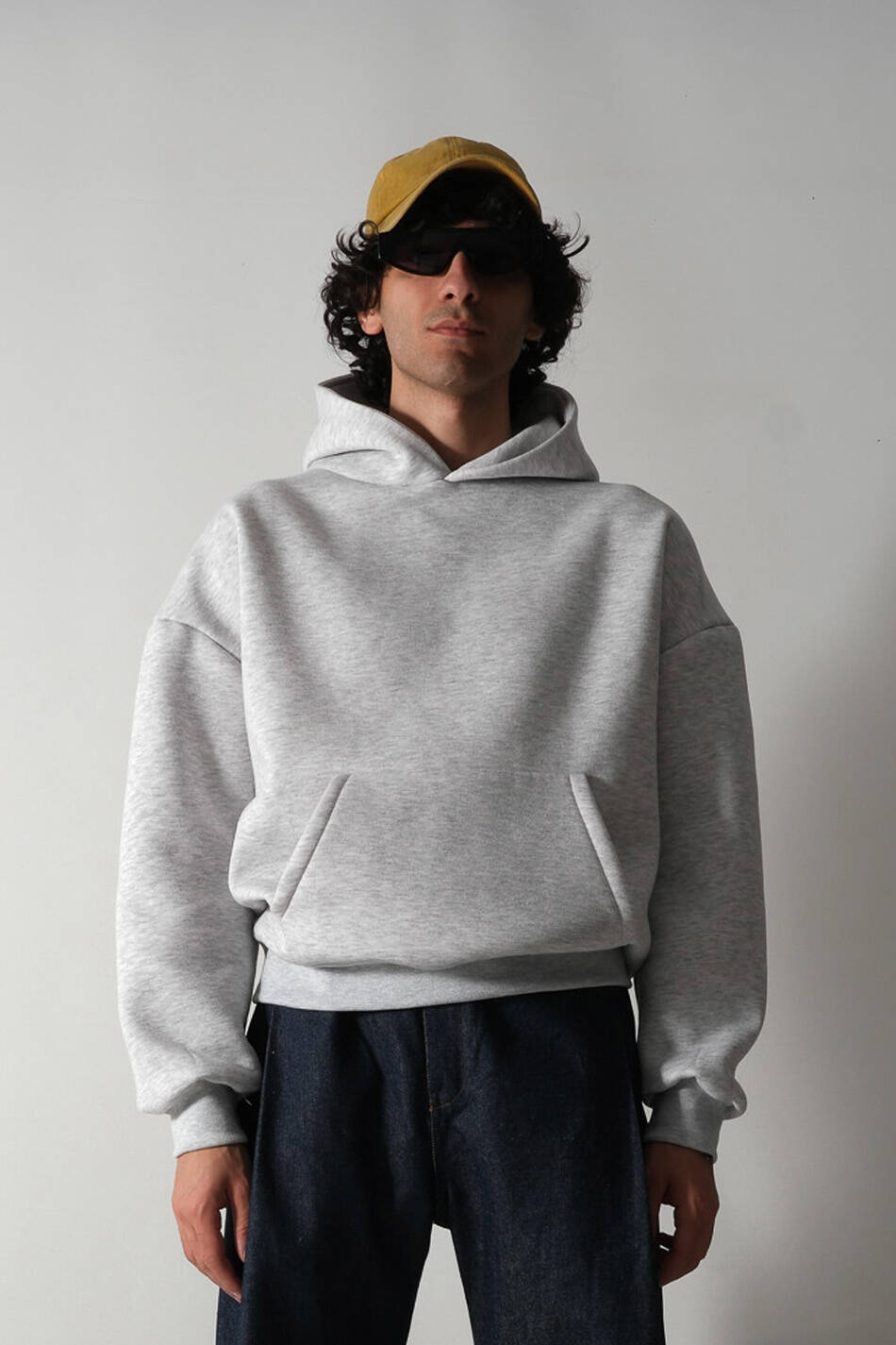 Gri Melanj Oversize Boxy Fit Hoodie - SOLDOUT