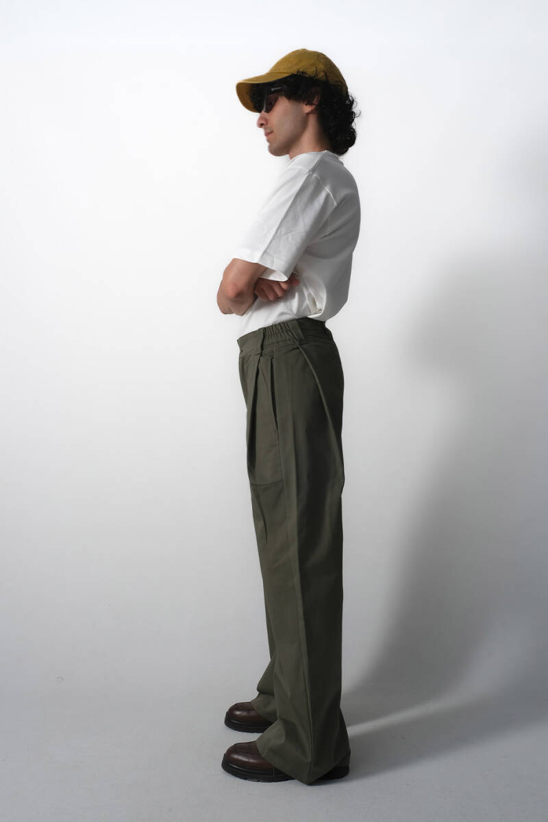 Çift Pileli Baggy Pantolon - 4