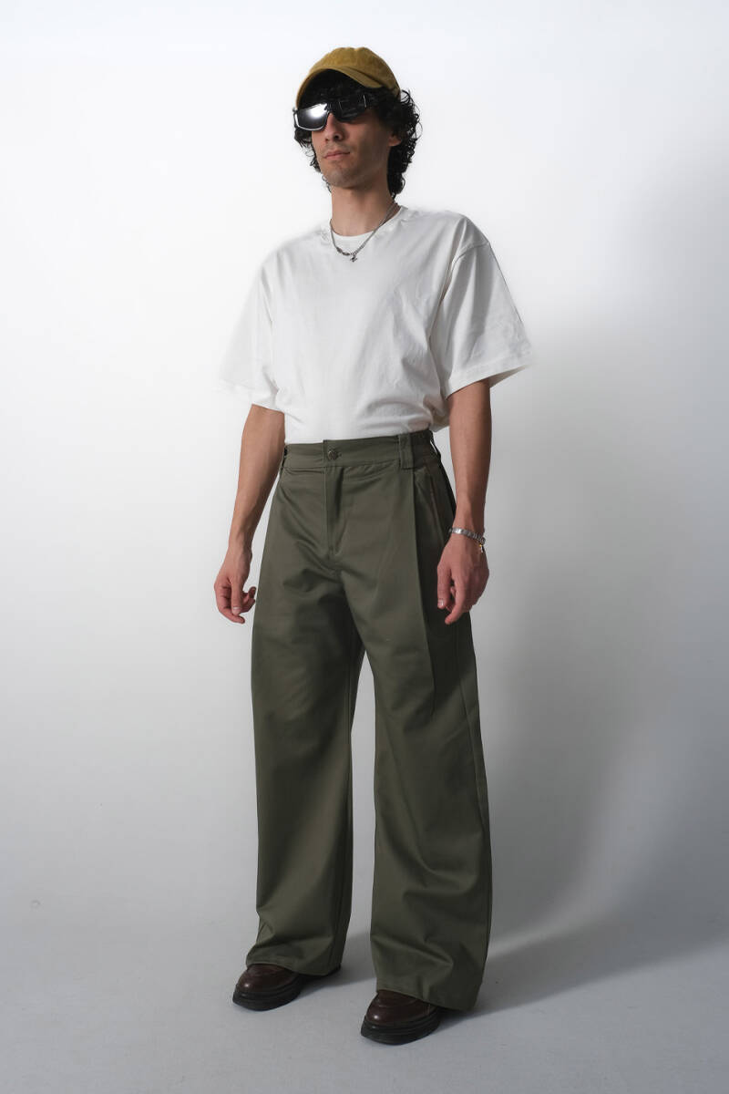 Çift Pileli Baggy Pantolon - 3
