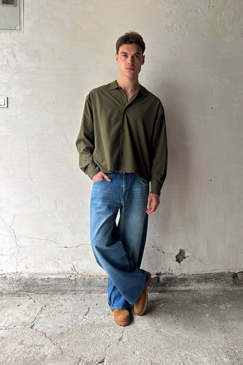 Haki Oversize Gömlek - SOLDOUT (1)