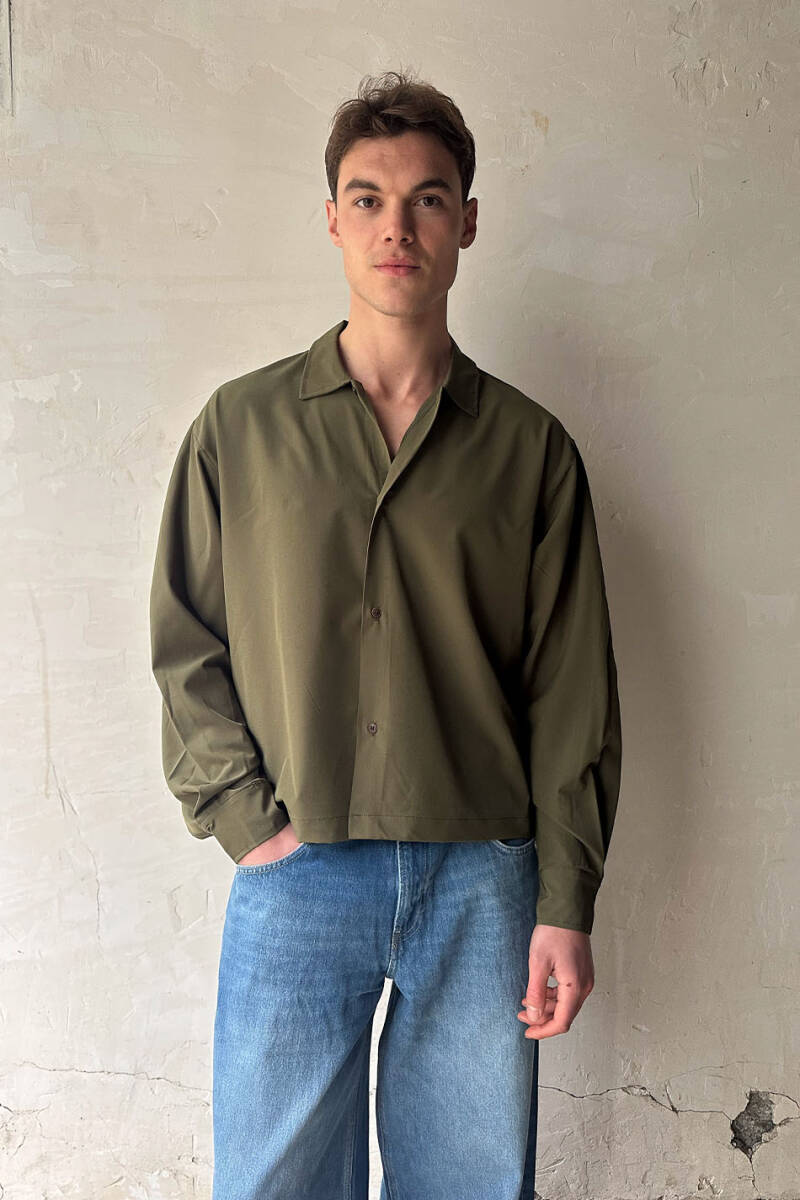 Haki Oversize Gömlek - SOLDOUT