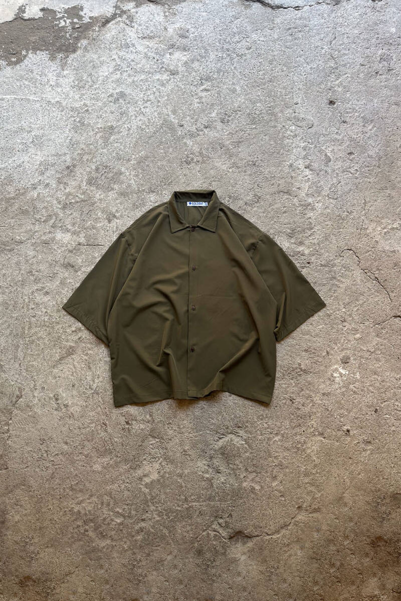 Haki Yarım Kol Oversize Gömlek - SOLDOUT (1)