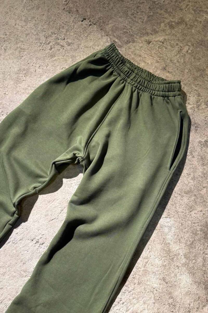 Haki Yeşil Heavyweight Baggy Eşofman - 2