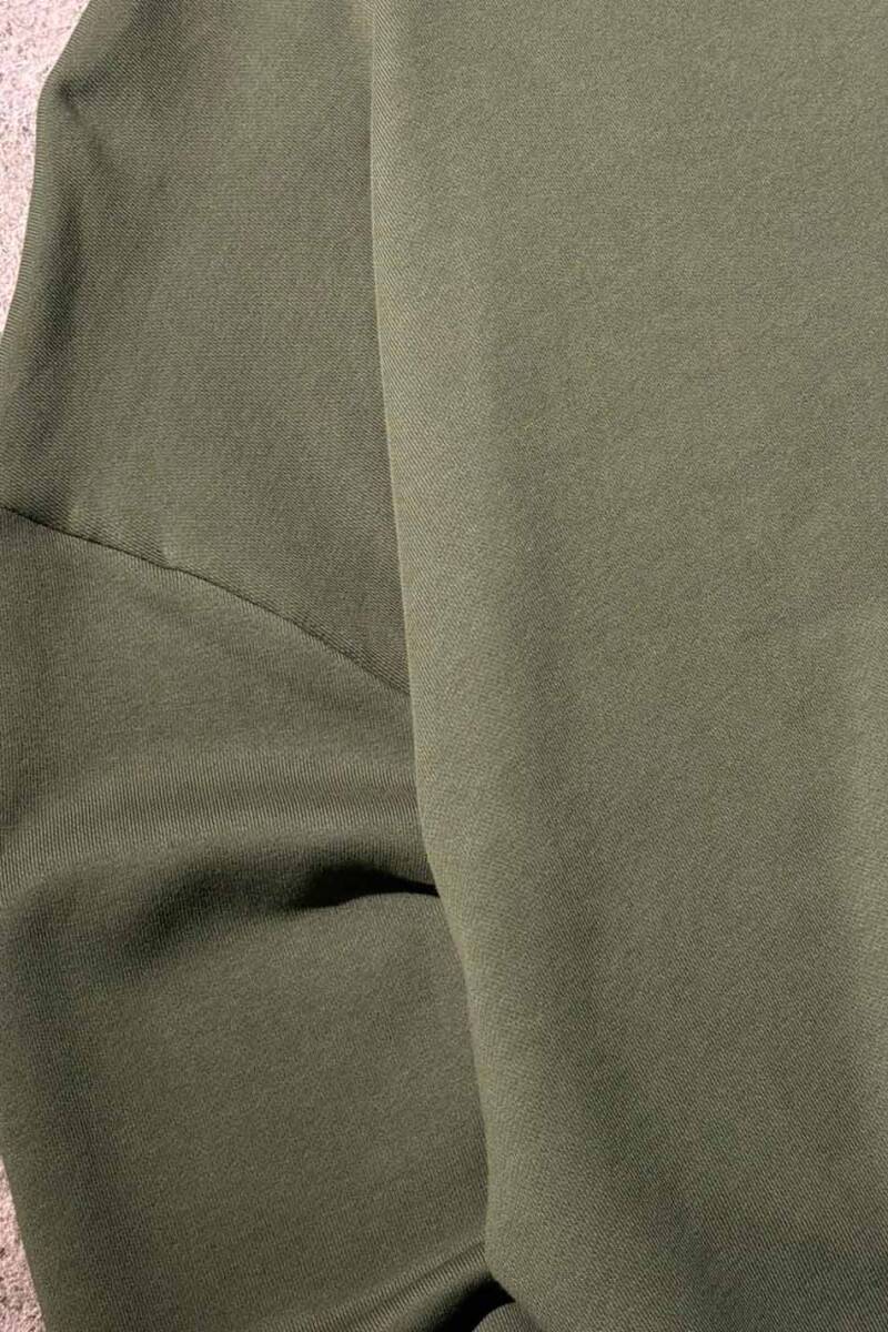 Haki Yeşil Heavyweight Oversize Boxy Fit Hoodie - 3