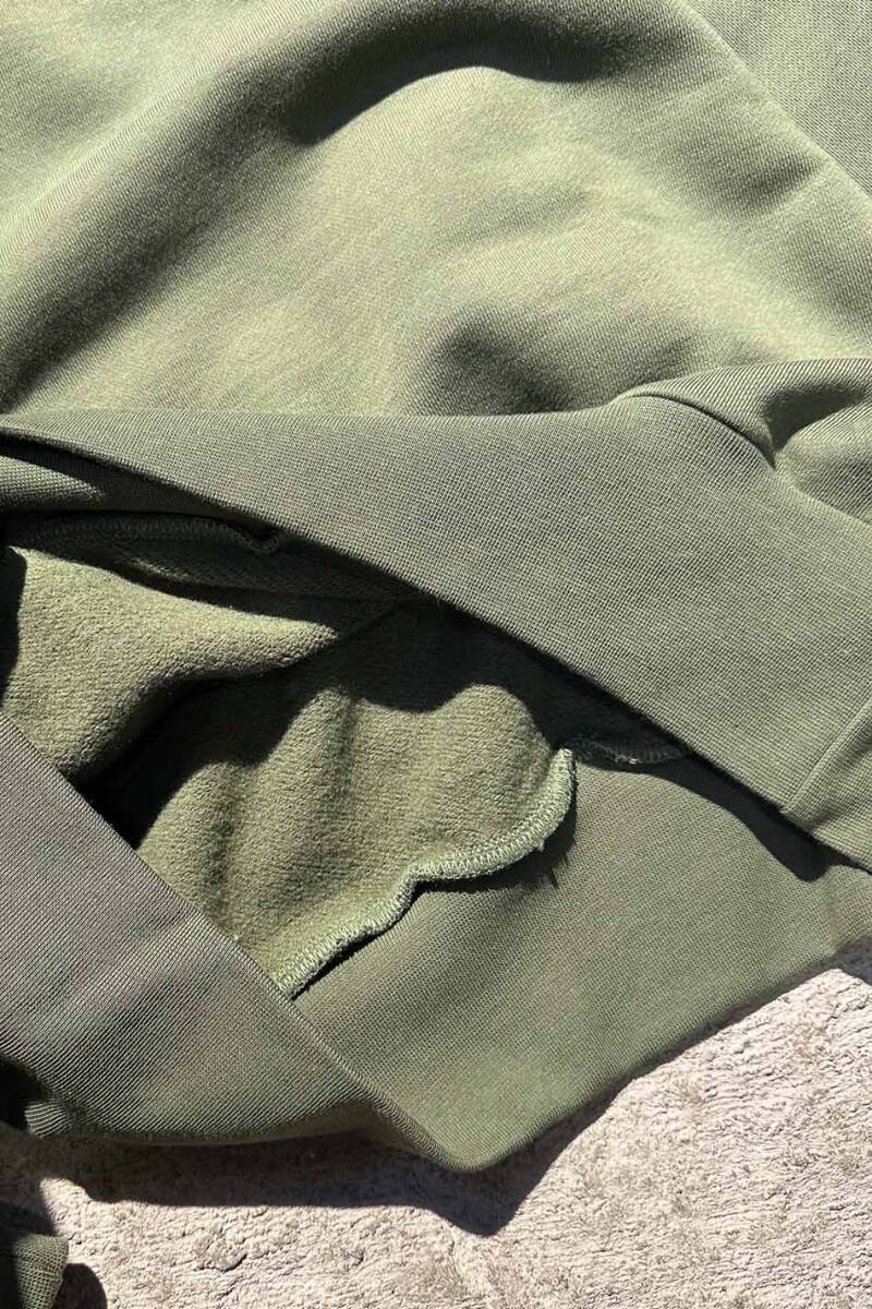 Haki Yeşil Heavyweight (450GSM) Oversize Boxy Fit Hoodie - 6