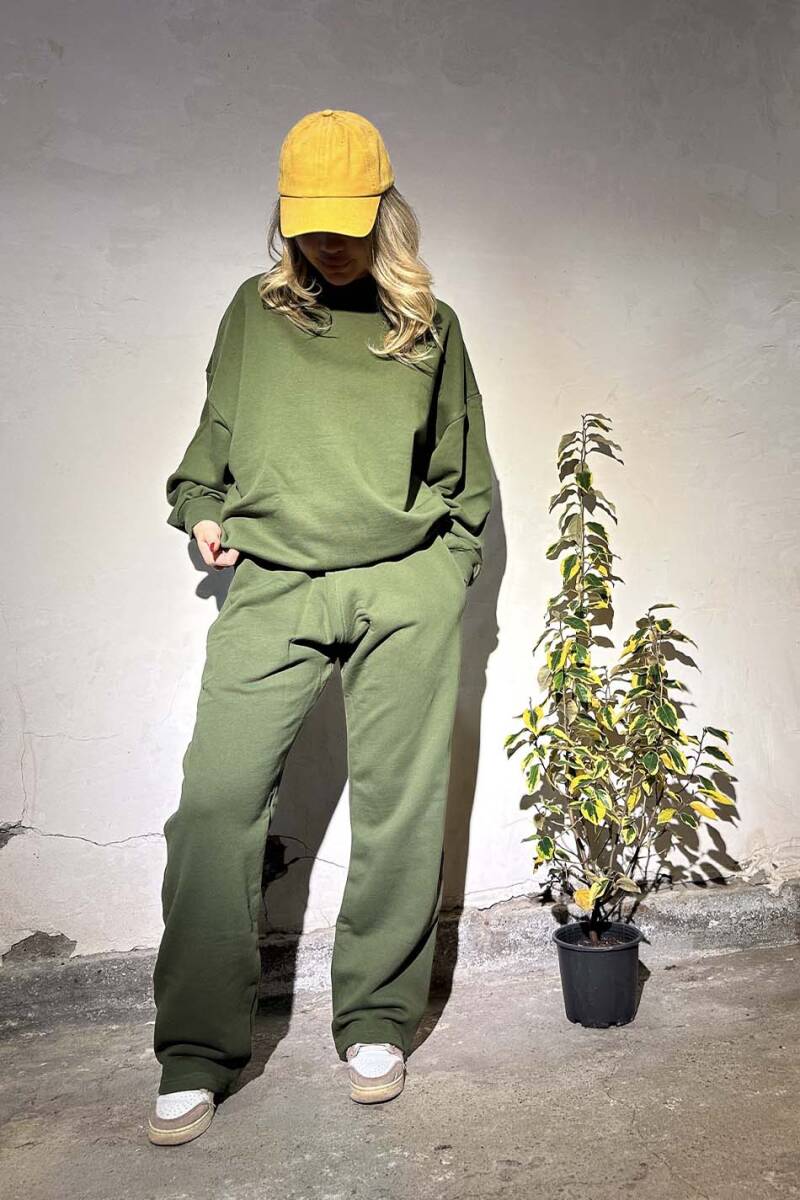 Haki Yeşil Heavyweight (450GSM) Oversize Boxy Fit Hoodie - 4