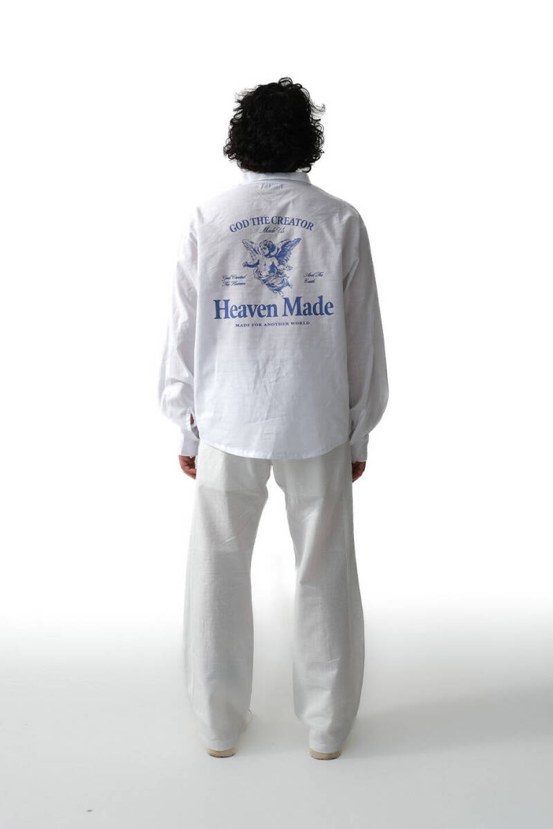 Heaven Made Beyaz Oversize %100 Pamuk İnce Gömlek - 2