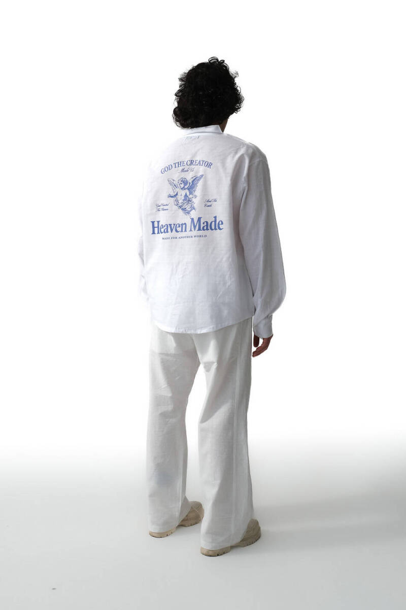 Heaven Made Beyaz Oversize %100 Pamuk İnce Gömlek - 5