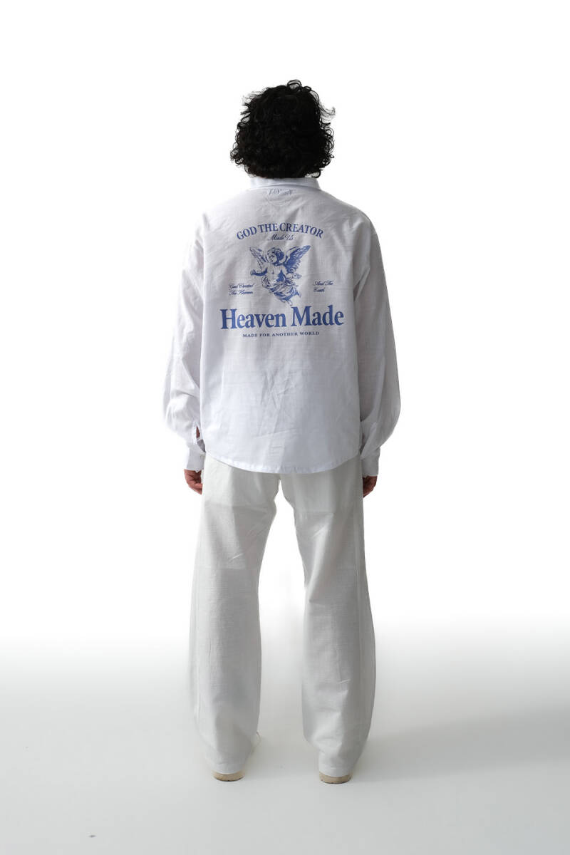 Heaven Made Beyaz Oversize %100 Pamuk İnce Gömlek - 2