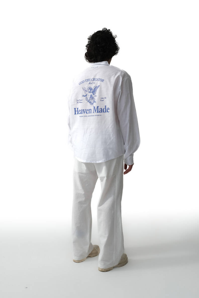 Heaven Made Beyaz Oversize %100 Pamuk İnce Gömlek - 5