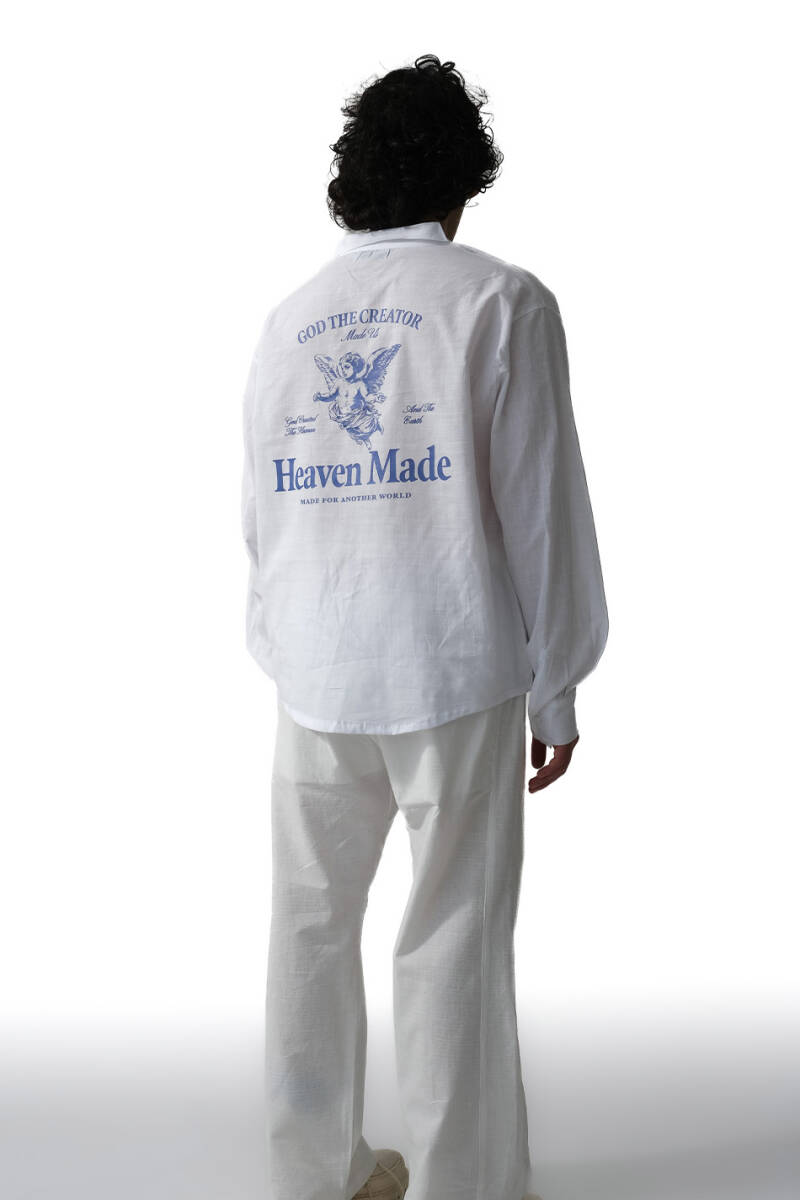 Heaven Made Beyaz Oversize %100 Pamuk İnce Gömlek - 7