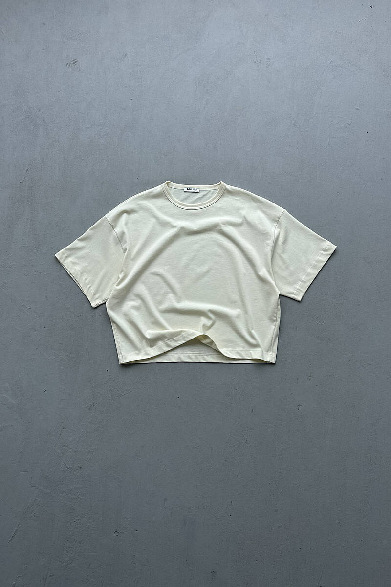 Heavyweight Boxy Fit Crop Tişört - SOLDOUT