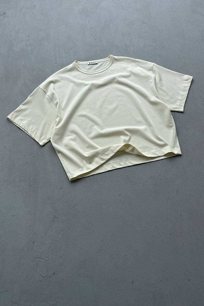 Heavyweight Boxy Fit Crop Tişört - 3