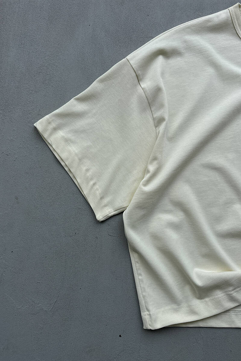 Heavyweight Boxy Fit Crop Tişört - 4