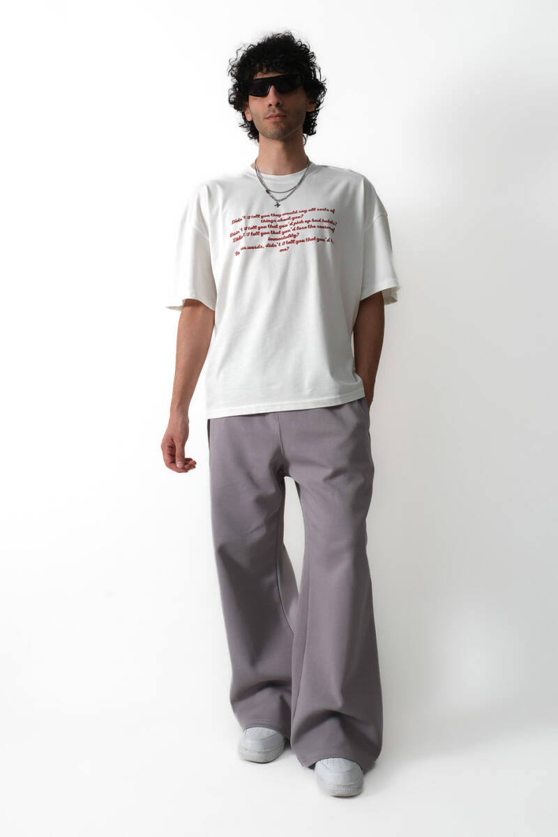 I Tell You Baskılı Oversize Tişört - 2