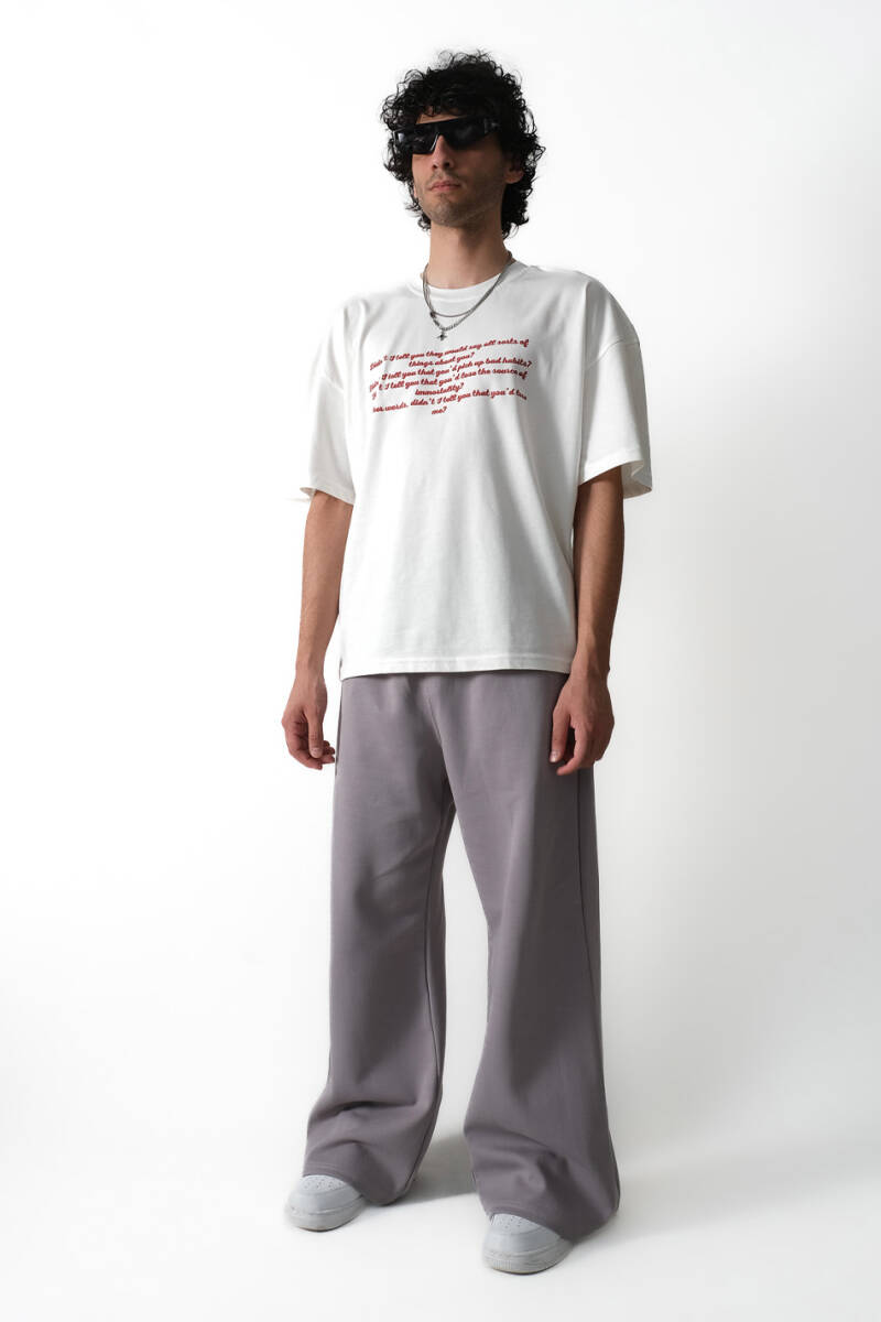 I Tell You Baskılı Oversize Tişört - 8
