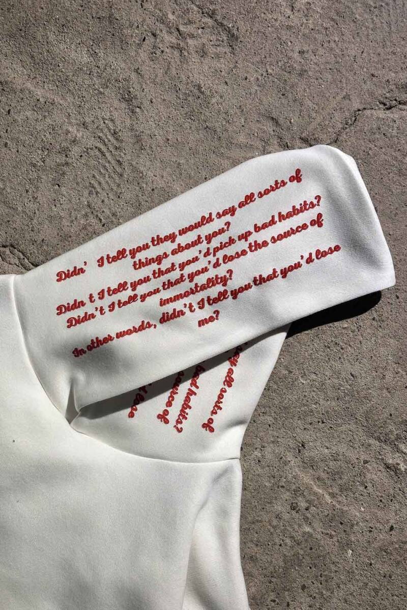 I Tell You Ekru Oversize Boxy Fit Hoodie - 3