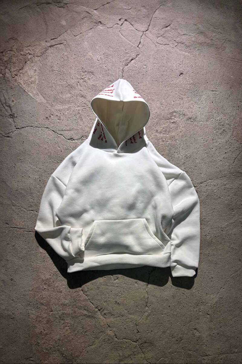 I Tell You Ekru Oversize Boxy Fit Hoodie - SOLDOUT