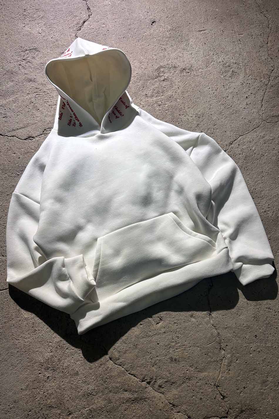 I Tell You Ekru Oversize Boxy Fit Hoodie - 4